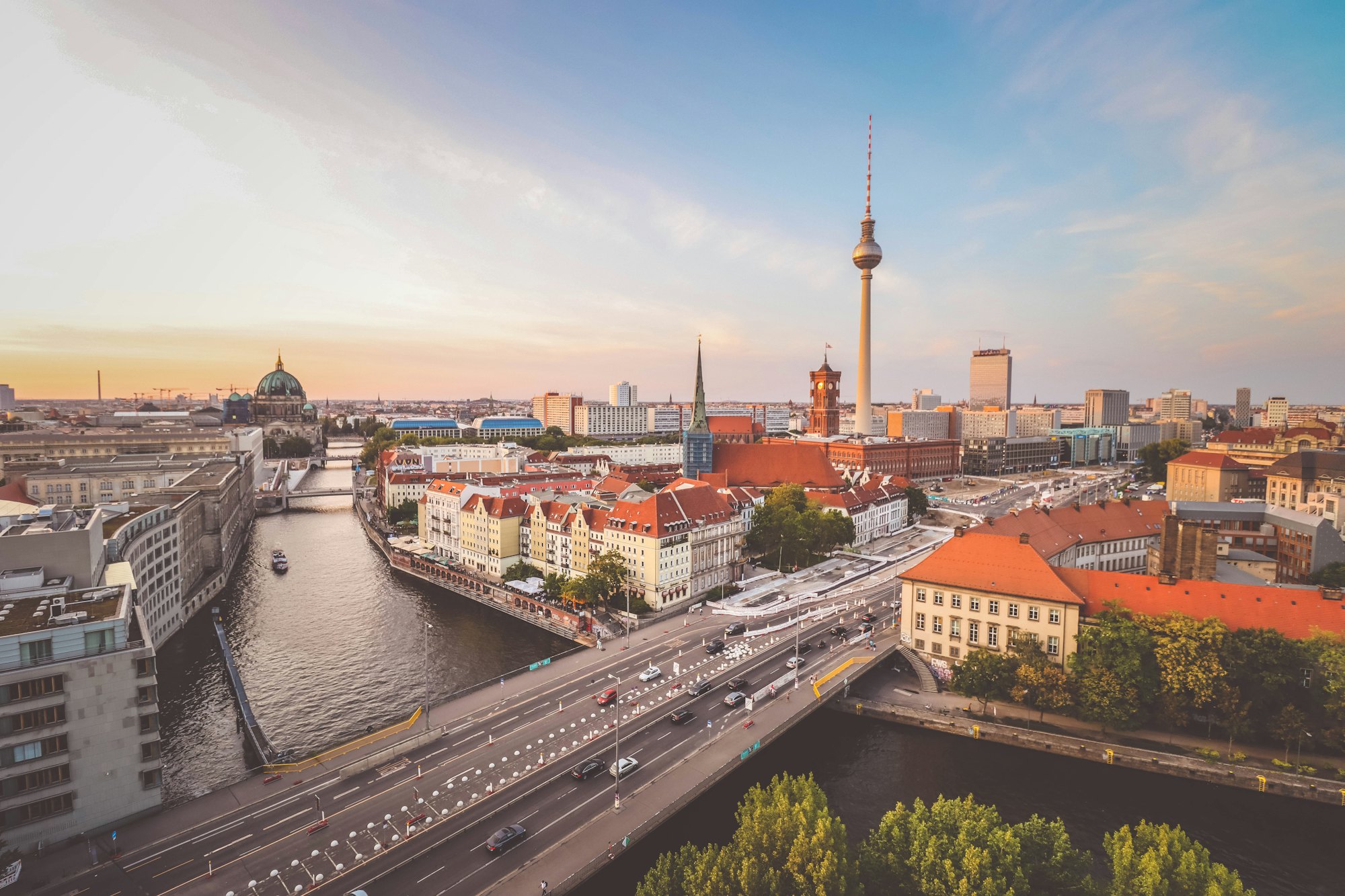 The Spree and the TV Tower, Berlin