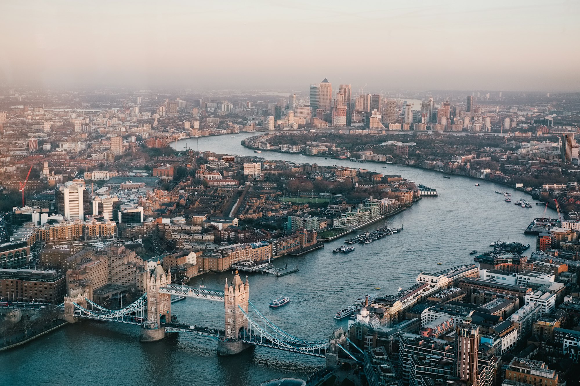 The Thames and Tower Bridge, London